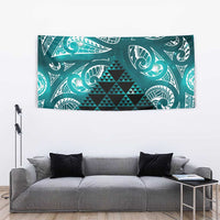 Matariki New Zealand Tapestry NZ Niho Taniwha Maori New Year Cyan Galaxy