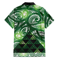 Matariki New Zealand Hawaiian Shirt NZ Niho Taniwha Maori New Year Green Galaxy