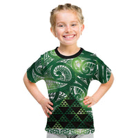 Matariki New Zealand Kid T Shirt NZ Niho Taniwha Maori New Year Green Galaxy