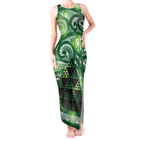 Matariki New Zealand Tank Maxi Dress NZ Niho Taniwha Maori New Year Green Galaxy