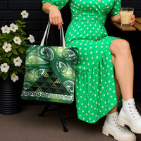 Matariki New Zealand Tote Bag NZ Niho Taniwha Maori New Year Green Galaxy