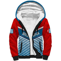 West Papua Sherpa Hoodie Coat Of Arms And Morning Star Flag LT14 Unisex Blue - Polynesian Pride