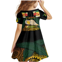 Vanuatu Triton's Trumpet Family Matching Mermaid Dress and Hawaiian Shirt Tropical Flowers Vanuatuan Map