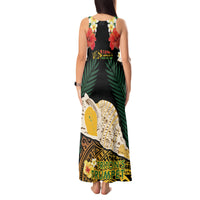 Vanuatu Triton's Trumpet Tank Maxi Dress Tropical Flowers Vanuatuan Map LT14 - Polynesian Pride