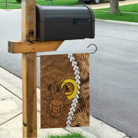 Vanuatu Coconut Crab Garden Flag Ni-Van Tropical Leaves With Sand Drawing Art