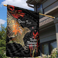 Personalised New Zealand Kea Garden Flag Nestor Notabilis With Harakeke Maori Pattern LT14 - Polynesian Pride