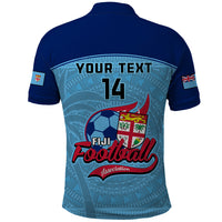 Custom Fiji Football Polo Shirt Fijian Tapa Pattern Sporty Style LT14 - Polynesian Pride
