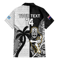 Custom Fiji And New Zealand Rugby Family Matching Mermaid Dress and Hawaiian Shirt Aotearoa Silver Fern Mix Fijian Tapa Pattern LT14 - Polynesian Pride