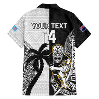 Custom Fiji And New Zealand Rugby Family Matching Puletasi and Hawaiian Shirt Aotearoa Silver Fern Mix Fijian Tapa Pattern LT14 - Polynesian Pride