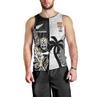 Custom Fiji And New Zealand Rugby Men Tank Top Aotearoa Silver Fern Mix Fijian Tapa Pattern LT14 - Polynesian Pride
