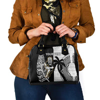 Custom Fiji And New Zealand Rugby Shoulder Handbag Aotearoa Silver Fern Mix Fijian Tapa Pattern LT14 - Polynesian Pride