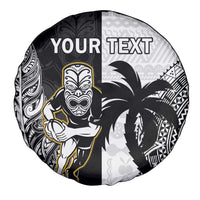Custom Fiji And New Zealand Rugby Spare Tire Cover Aotearoa Silver Fern Mix Fijian Tapa Pattern LT14 - Polynesian Pride
