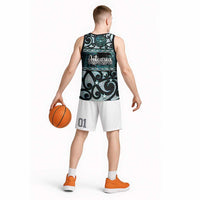 Kia Ora New Zealand Basketball Jersey Aotearoa Proud Maori Paua Shell Silver Fern - Polynesian Pride