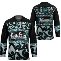 Kia Ora New Zealand Hockey Jersey Aotearoa Proud Maori Paua Shell Silver Fern - Polynesian Pride