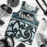 Kia Ora New Zealand Men Tank Top Aotearoa Proud Maori Paua Shell Silver Fern - Polynesian Pride