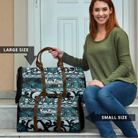 Kia Ora New Zealand Travel Bag Aotearoa Proud Maori Paua Shell Silver Fern - Polynesian Pride