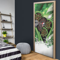 Piwakawaka New Zealand Christmas In July Door Cover NZ Aroha Koru Fern Marble Vibes LT14 - Polynesian Pride