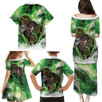 Piwakawaka New Zealand Christmas In July Family Matching Puletasi and Hawaiian Shirt NZ Aroha Koru Fern Marble Vibes LT14 - Polynesian Pride
