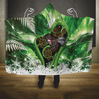 Piwakawaka New Zealand Christmas In July Hooded Blanket NZ Aroha Koru Fern Marble Vibes LT14 - Polynesian Pride