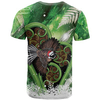 Piwakawaka New Zealand Christmas In July T Shirt NZ Aroha Koru Fern Marble Vibes LT14 - Polynesian Pride