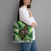 Piwakawaka New Zealand Christmas In July Tote Bag NZ Aroha Koru Fern Marble Vibes LT14 - Polynesian Pride