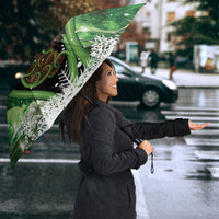 Piwakawaka New Zealand Christmas In July Umbrella NZ Aroha Koru Fern Marble Vibes