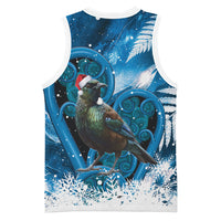 Tui Bird New Zealand Christmas In July Basketball Jersey NZ Aroha Koru Fern Marble Vibes LT14 - Polynesian Pride