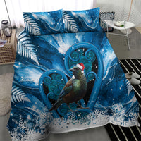 Tui Bird New Zealand Christmas In July Bedding Set NZ Aroha Koru Fern Marble Vibes LT14 - Polynesian Pride