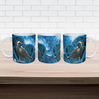 Tui Bird New Zealand Christmas In July Ceramic Mug NZ Aroha Koru Fern Marble Vibes LT14 - Polynesian Pride