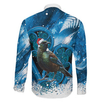 Tui Bird New Zealand Christmas In July Family Matching Tank Maxi Dress and Hawaiian Shirt NZ Aroha Koru Fern Marble Vibes LT14 - Polynesian Pride