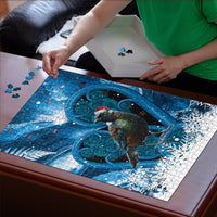 Tui Bird New Zealand Christmas In July Puzzle NZ Aroha Koru Fern Marble Vibes