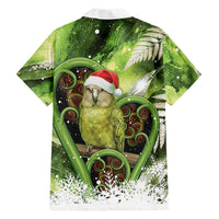Kakapo New Zealand Christmas In July Family Matching Long Sleeve Bodycon Dress and Hawaiian Shirt NZ Aroha Koru Fern Marble Vibes LT14 - Polynesian Pride