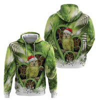 Kakapo New Zealand Christmas In July Hoodie NZ Aroha Koru Fern Marble Vibes LT14 - Polynesian Pride