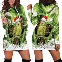 Kakapo New Zealand Christmas In July Hoodie Dress NZ Aroha Koru Fern Marble Vibes LT14 - Polynesian Pride