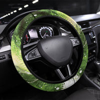 Kakapo New Zealand Christmas In July Steering Wheel Cover NZ Aroha Koru Fern Marble Vibes LT14 Universal Fit Green - Polynesian Pride