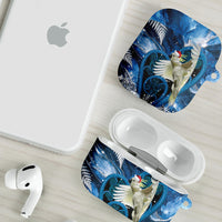 Sulphur-crested Cockatoo New Zealand Christmas In July AirPods Case NZ Aroha Koru Fern Marble Vibes LT14 - Polynesian Pride