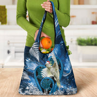 Sulphur-crested Cockatoo New Zealand Christmas In July Grocery Bag NZ Aroha Koru Fern Marble Vibes LT14 - Polynesian Pride