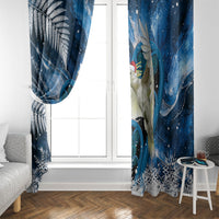 Sulphur-crested Cockatoo New Zealand Christmas In July Window Curtain NZ Aroha Koru Fern Marble Vibes LT14 - Polynesian Pride