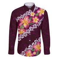 Pink Polynesia Family Matching Puletasi and Hawaiian Shirt Plumeria With Hibiscus Pattern Tropical Vibes