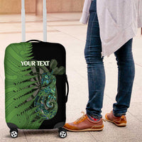 Personalised New Zealand Darts Luggage Cover Aotearoa Maori Fern Mix Manaia Tattoo LT14 Green - Polynesian Pride