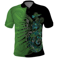 Personalised New Zealand Darts Polo Shirt Aotearoa Maori Fern Mix Manaia Tattoo LT14 Green - Polynesian Pride