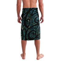 New Zealand Silver Fern Rugby Custom Lavalava Go All Black Turquoise Maori Paua Shell - Polynesian Pride
