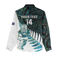 New Zealand Silver Fern Rugby Custom Women Casual Shirt Go All Black Turquoise Maori Paua Shell LT14 - Polynesian Pride
