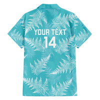 New Zealand Silver Fern Rugby Custom Family Matching Summer Maxi Dress and Hawaiian Shirt Go Aotearoa Champions Turquoise Version LT14 - Polynesian Pride
