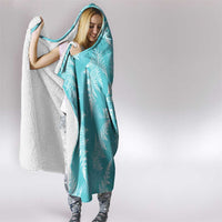 New Zealand Silver Fern Rugby Custom Hooded Blanket Go Aotearoa Champions Turquoise Version - Polynesian Pride