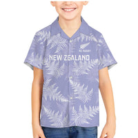 New Zealand Silver Fern Rugby Custom Family Matching Mermaid Dress and Hawaiian Shirt Go Aotearoa Champions Purple Version LT14 Son's Shirt Purple - Polynesian Pride