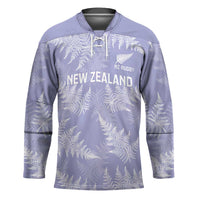 New Zealand Silver Fern Rugby Custom Hockey Jersey Go Aotearoa Champions Purple Version - Polynesian Pride