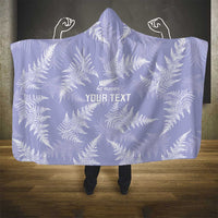 New Zealand Silver Fern Rugby Custom Hooded Blanket Go Aotearoa Champions Purple Version - Polynesian Pride