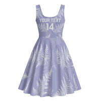 New Zealand Silver Fern Rugby Custom Midi Dress Go Aotearoa Champions Purple Version - Polynesian Pride