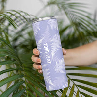 New Zealand Silver Fern Rugby Custom Skinny Tumbler Go Aotearoa Champions Purple Version LT14 - Polynesian Pride